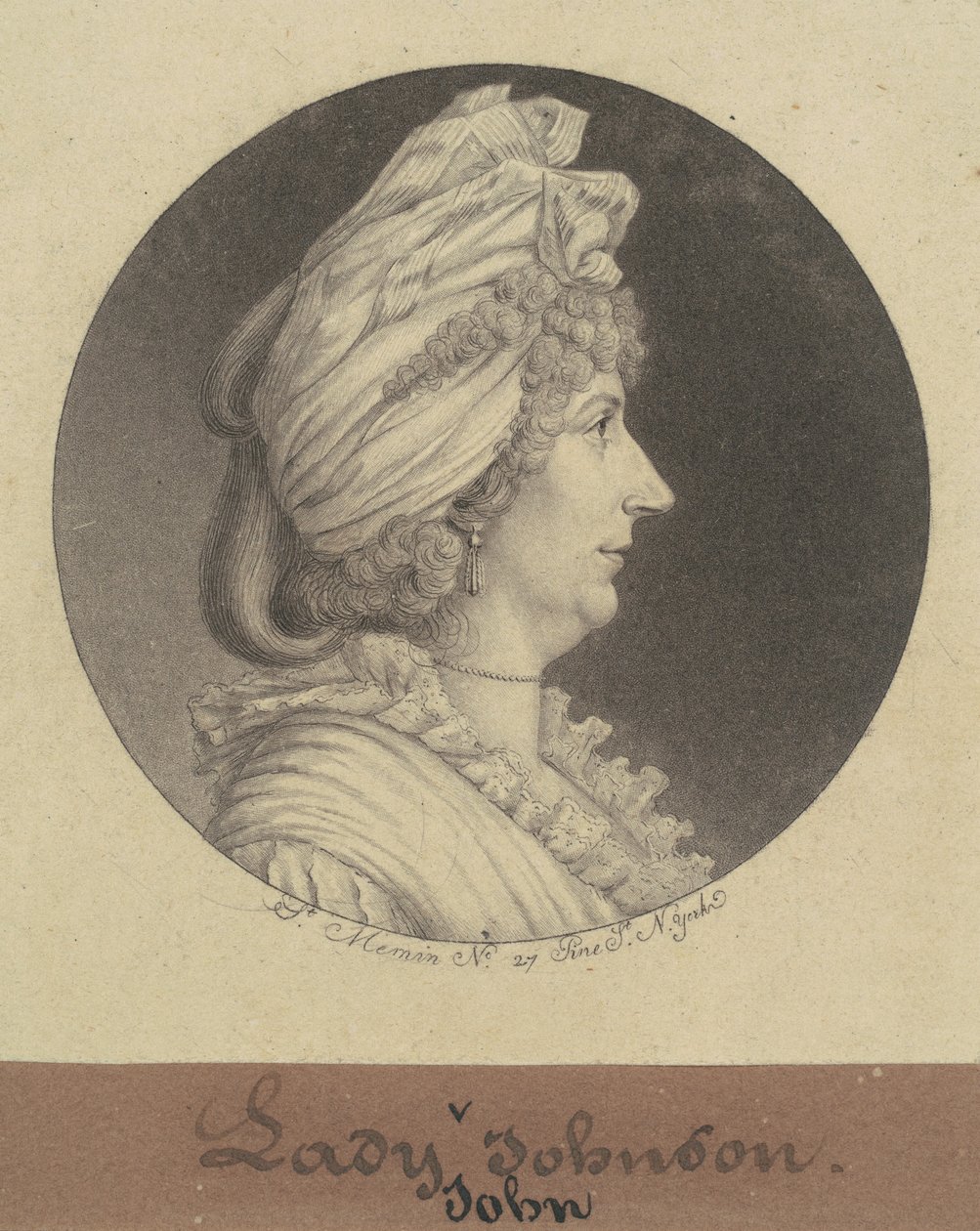 Lady Mary Watts Johnson alkotó: Charles B. J. Févret de Saint Mémin