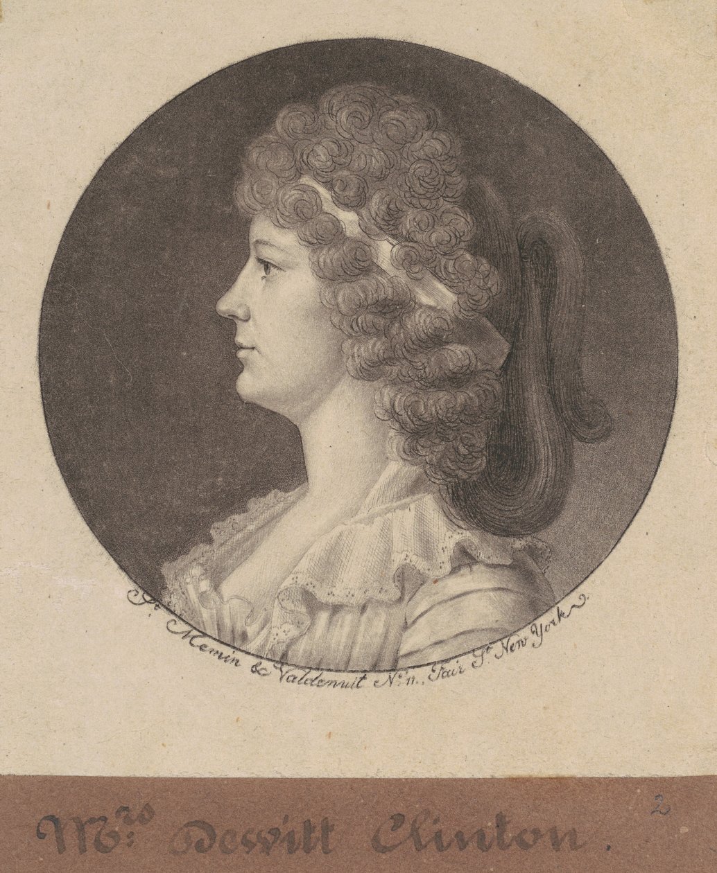 Maria Franklin Clinton alkotó: Charles B. J. Févret de Saint Mémin