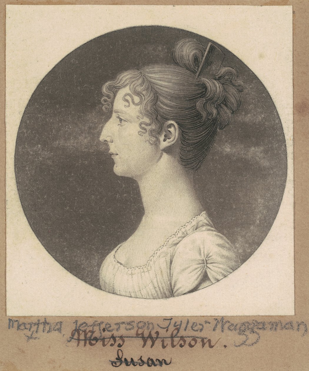 Martha Jefferson Tyler Waggaman alkotó: Charles B. J. Févret de Saint Mémin