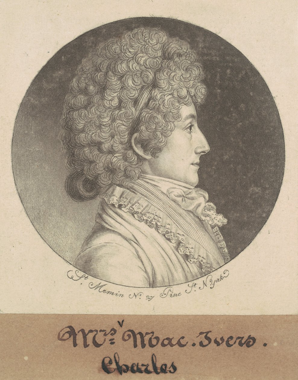 Mary Bache McEvers alkotó: Charles B. J. Févret de Saint Mémin