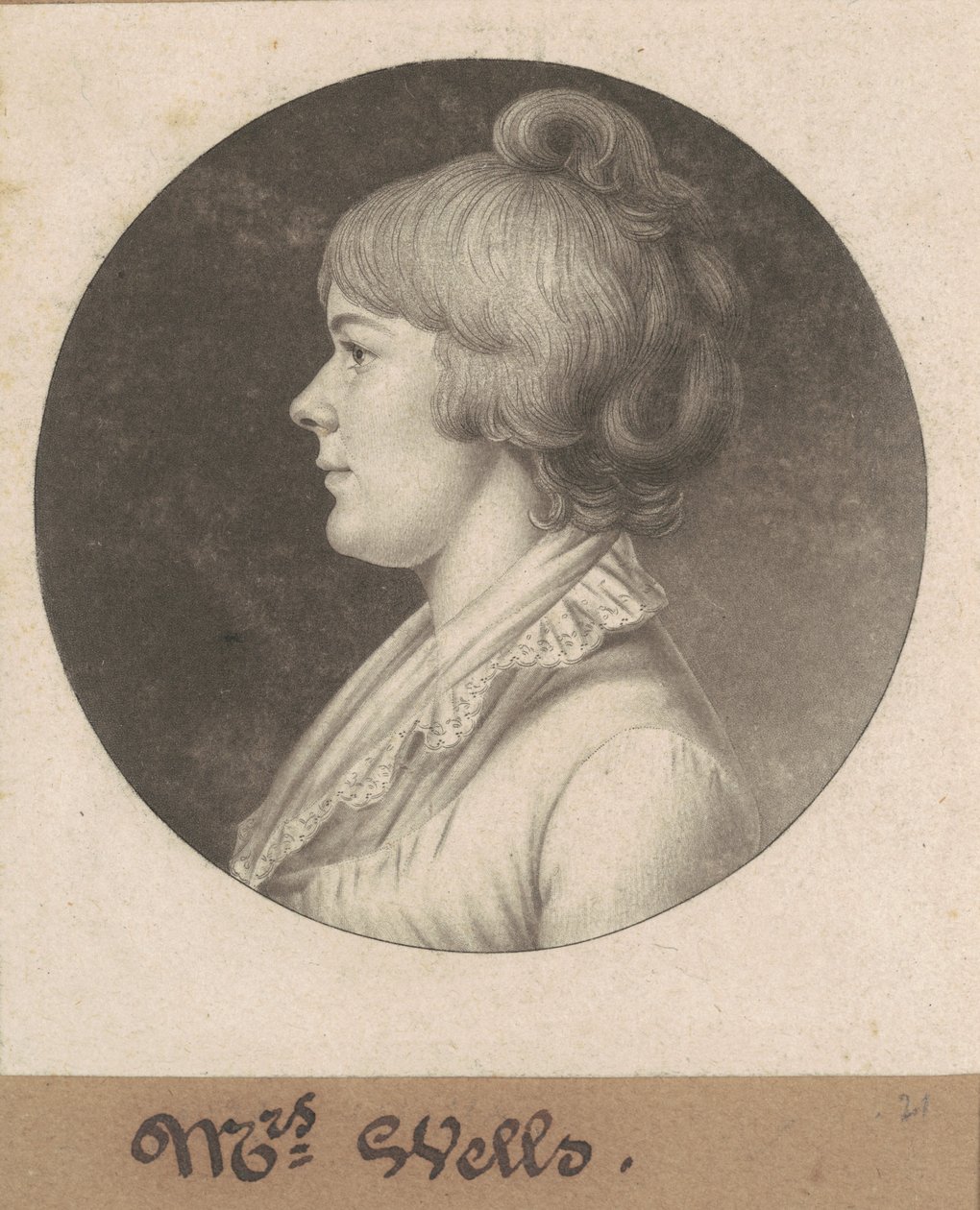 Mary Wright Sonntag Wells alkotó: Charles B. J. Févret de Saint Mémin