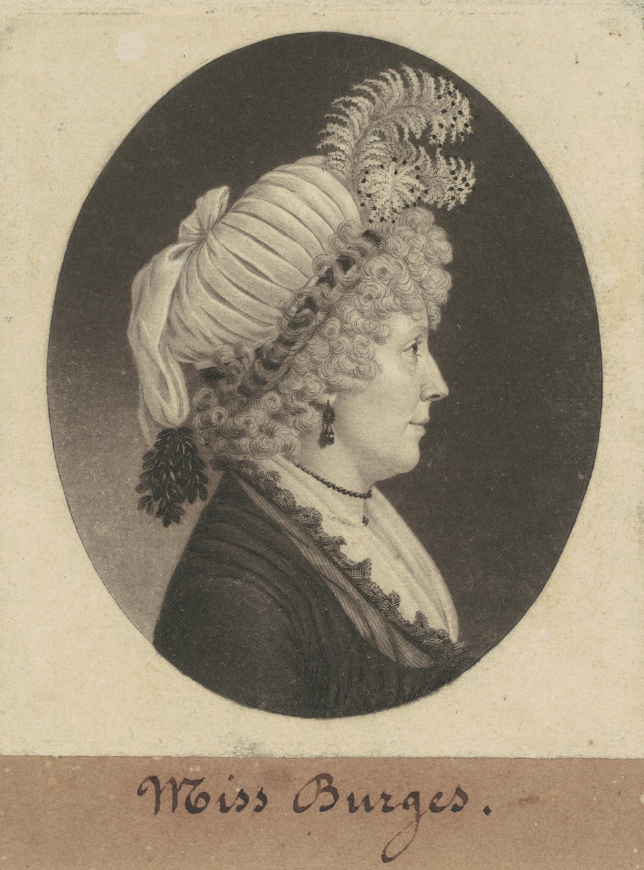 Burges kisasszony alkotó: Charles B. J. Févret de Saint Mémin