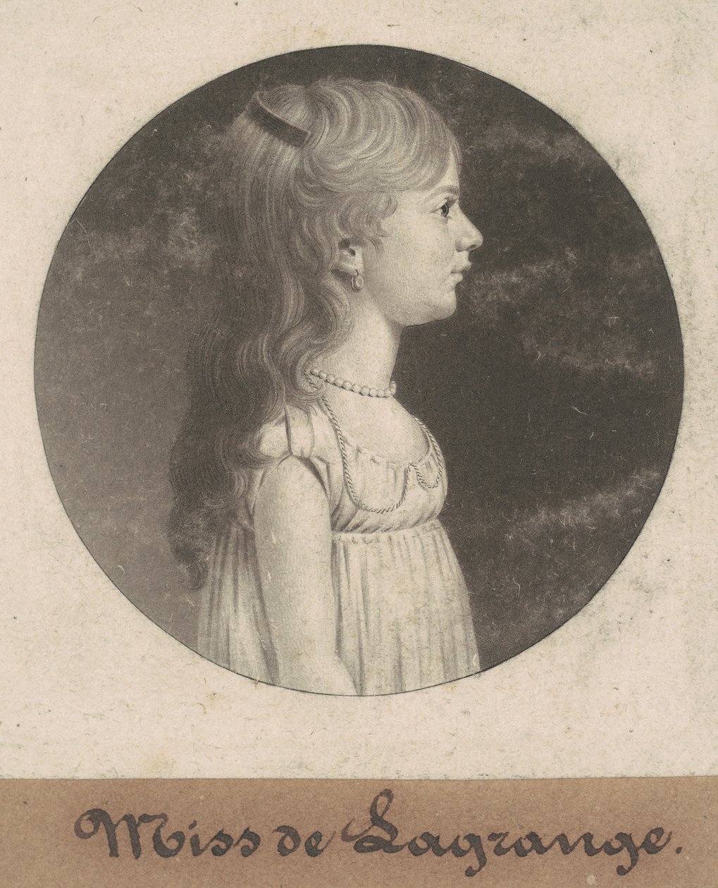 de la Grange kisasszony alkotó: Charles B. J. Févret de Saint Mémin
