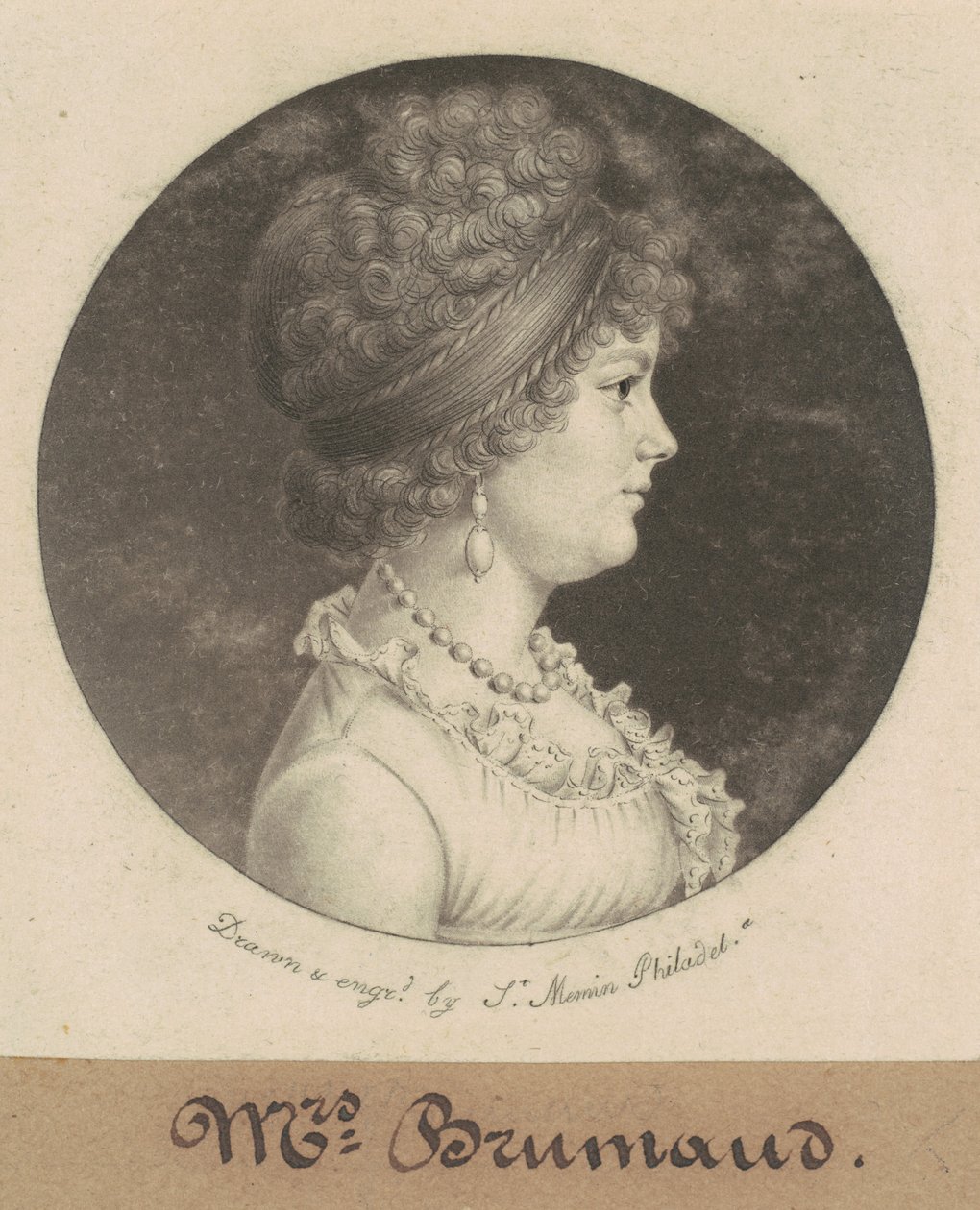 Mrs. Brumaud alkotó: Charles B. J. Févret de Saint Mémin
