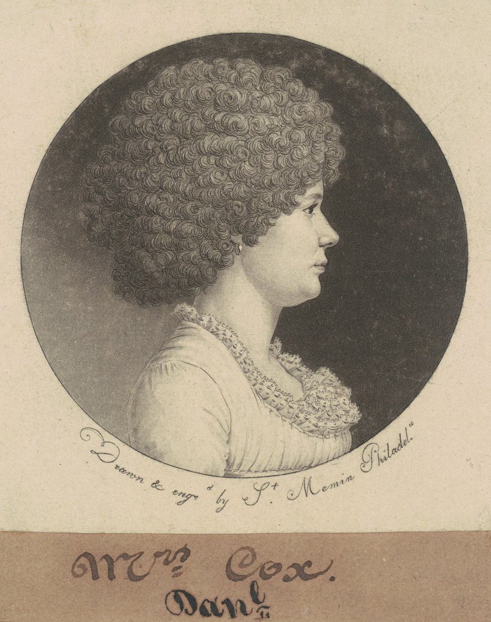 Mrs. Cox alkotó: Charles B. J. Févret de Saint Mémin