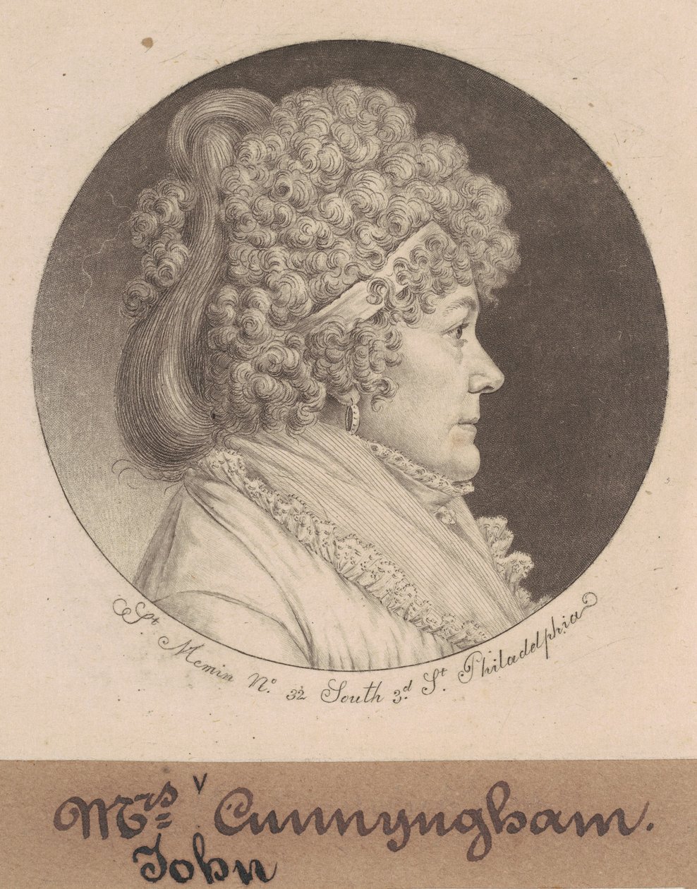 Mrs. Cunnyngham alkotó: Charles B. J. Févret de Saint Mémin