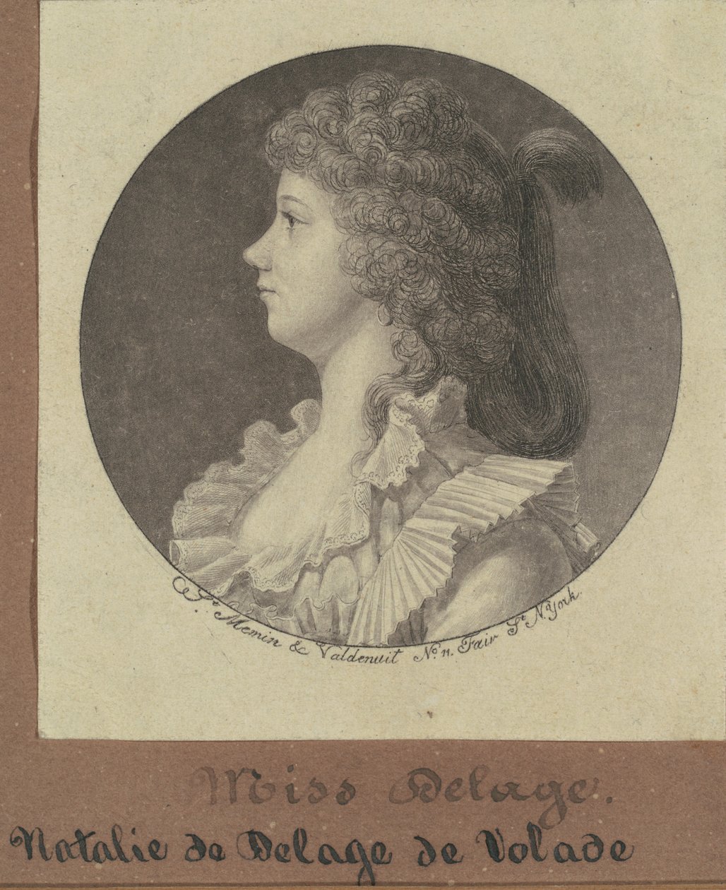 Natalie Marie Louise Stephanie Beatrice Delage de Volude alkotó: Charles B. J. Févret de Saint Mémin