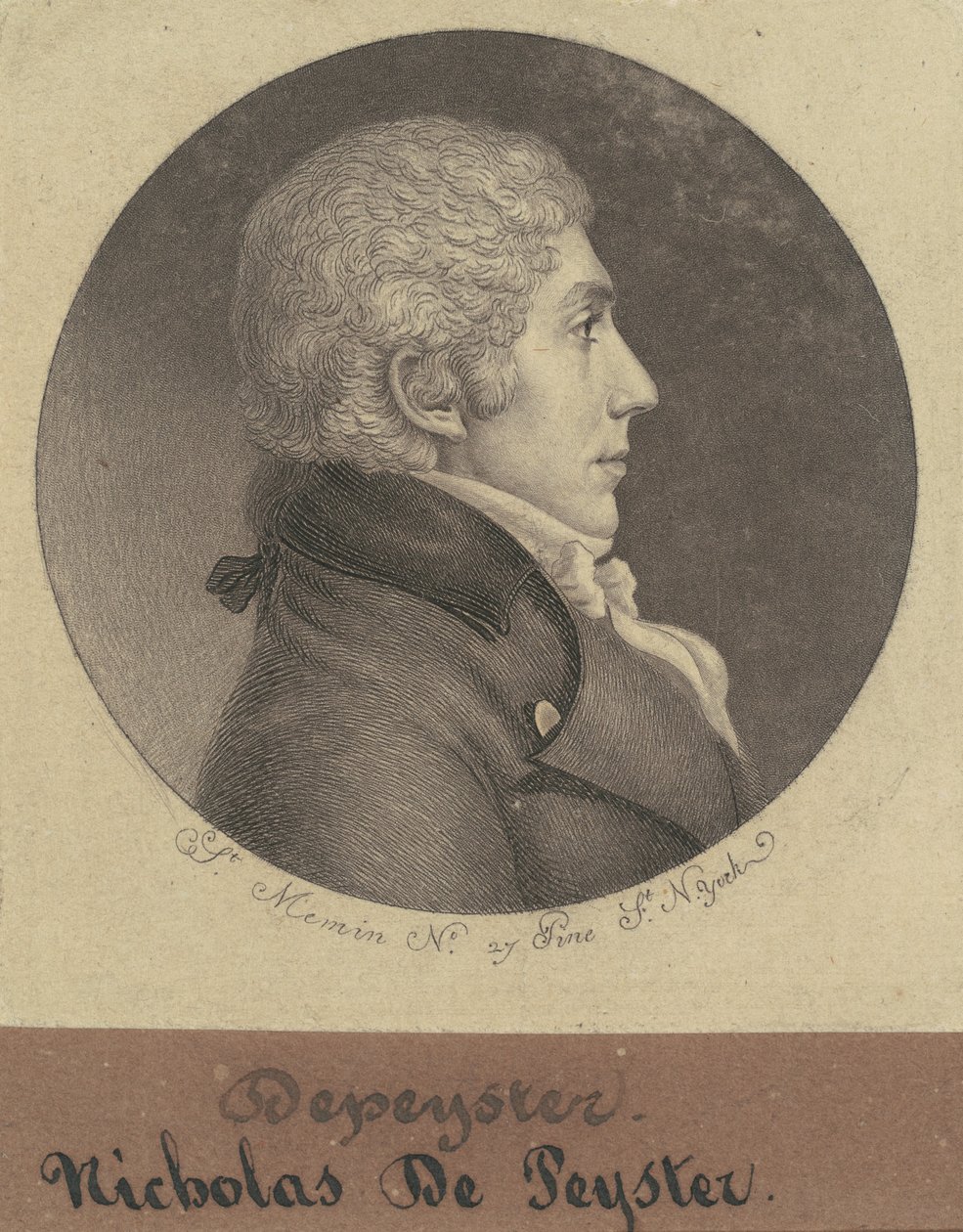 Nicholas de Peyster, Jr. alkotó: Charles B. J. Févret de Saint Mémin