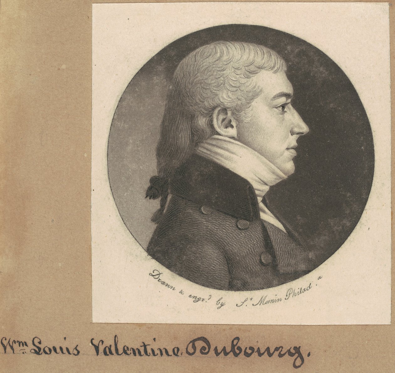 Pierre Francois DuBourg alkotó: Charles B. J. Févret de Saint Mémin