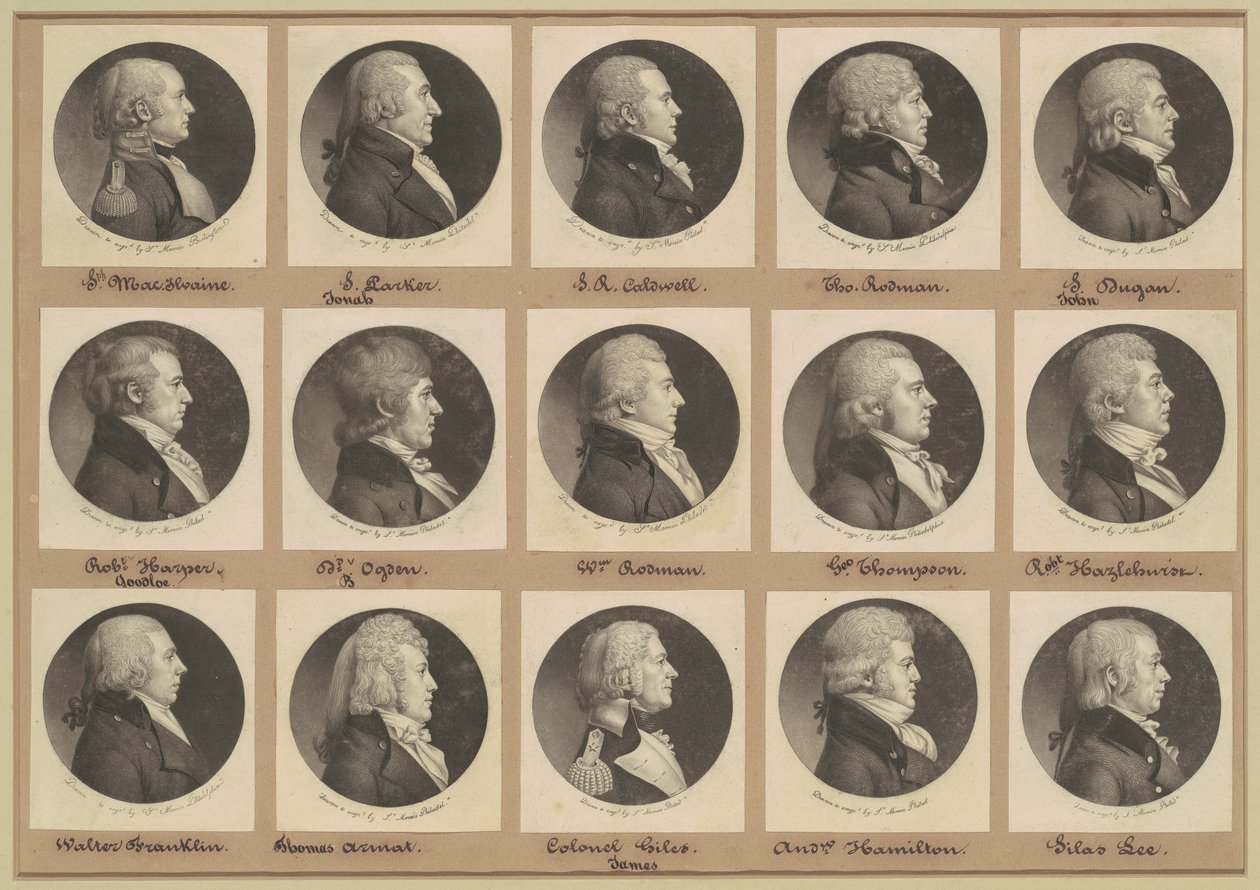 Saint-Mémin Portrégyűjtemény, 12. csoport alkotó: Charles B. J. Févret de Saint Mémin