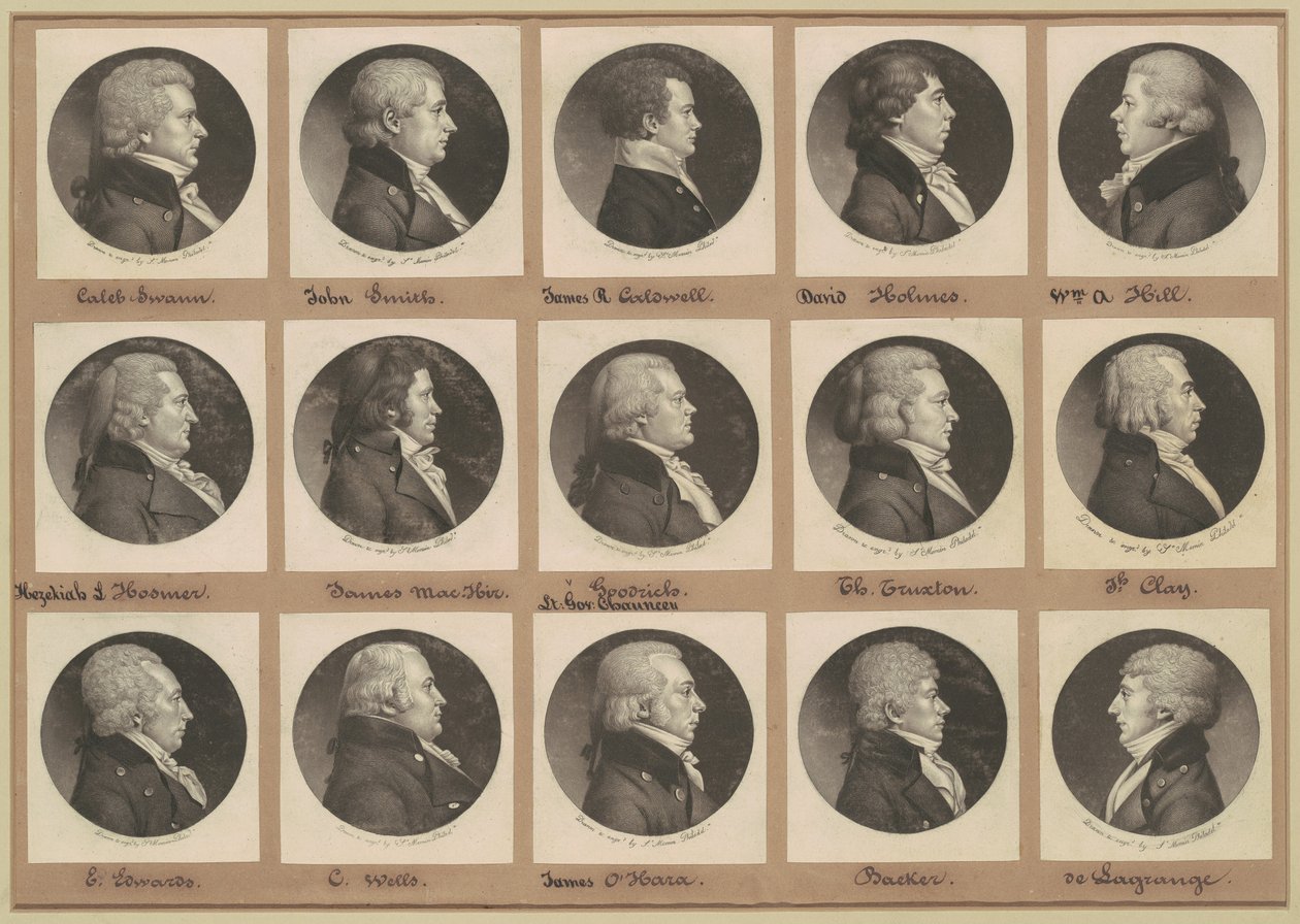 Saint-Mémin Portrégyűjtemény, 13. csoport alkotó: Charles B. J. Févret de Saint Mémin