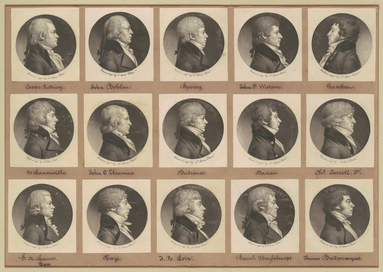 Saint-Mémin Portrégyűjtemény, 14. csoport alkotó: Charles B. J. Févret de Saint Mémin