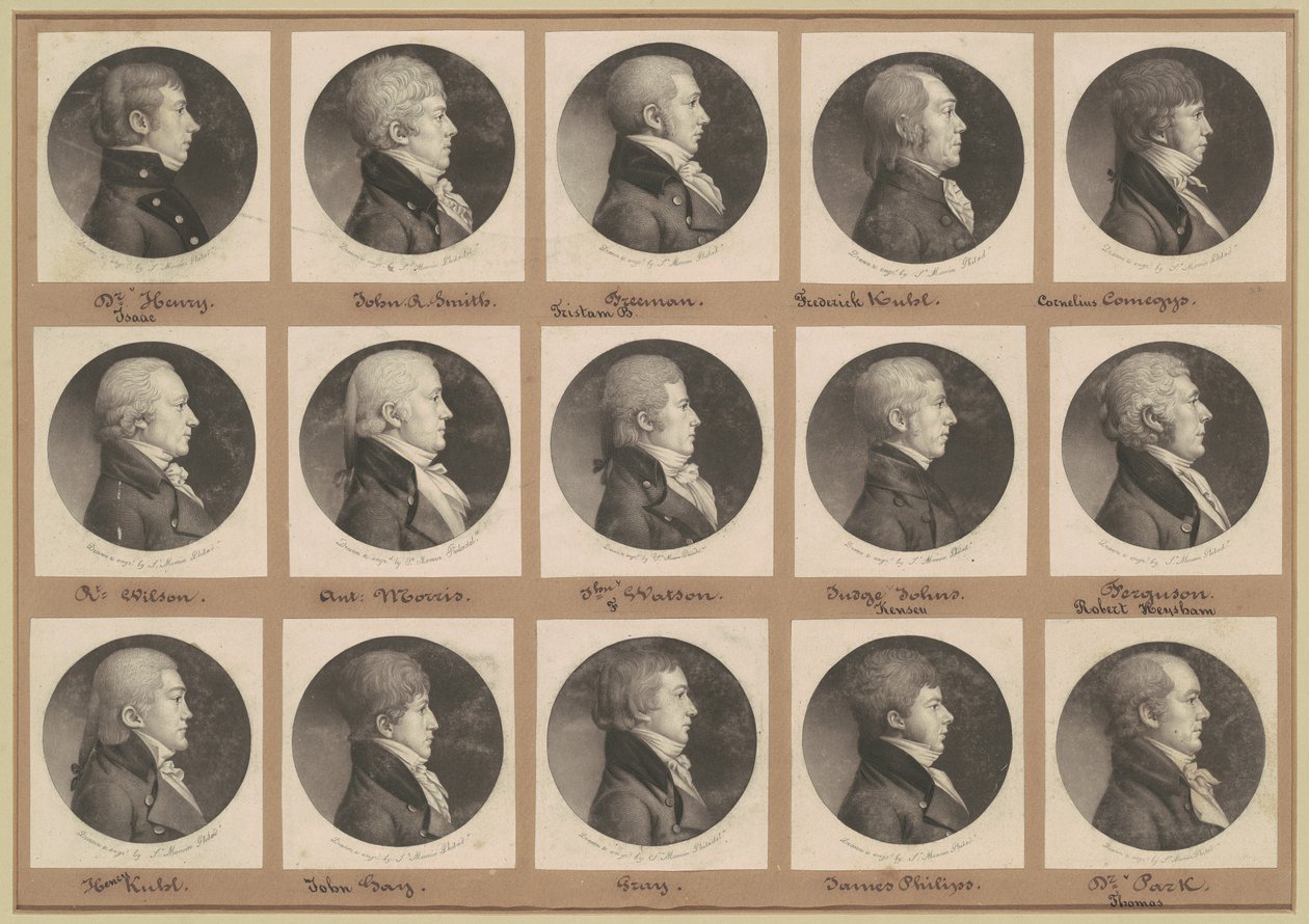 Saint-Mémin Portrégyűjtemény, 22. csoport alkotó: Charles B. J. Févret de Saint Mémin