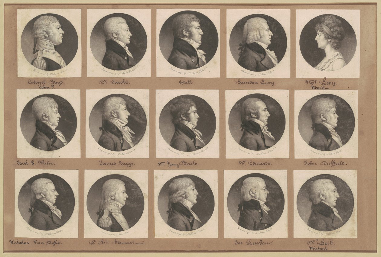 Saint-Mémin Portrégyűjtemény, 23. csoport alkotó: Charles B. J. Févret de Saint Mémin