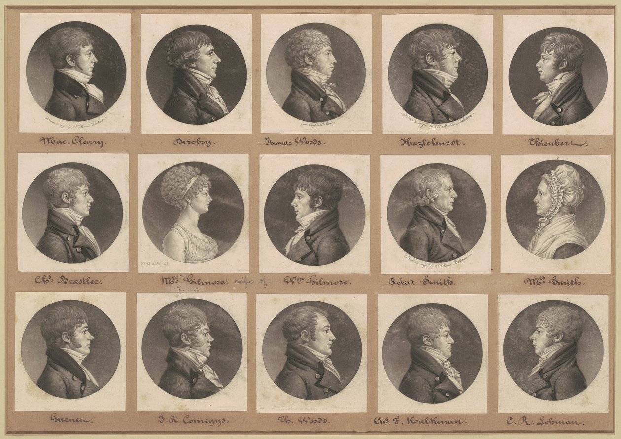 Saint-Mémin Portrégyűjtemény, 25. csoport alkotó: Charles B. J. Févret de Saint Mémin