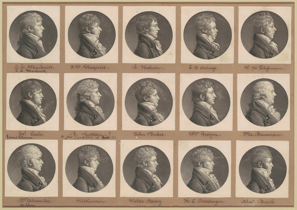 Saint-Mémin Portrégyűjtemény, 29. csoport alkotó: Charles B. J. Févret de Saint Mémin