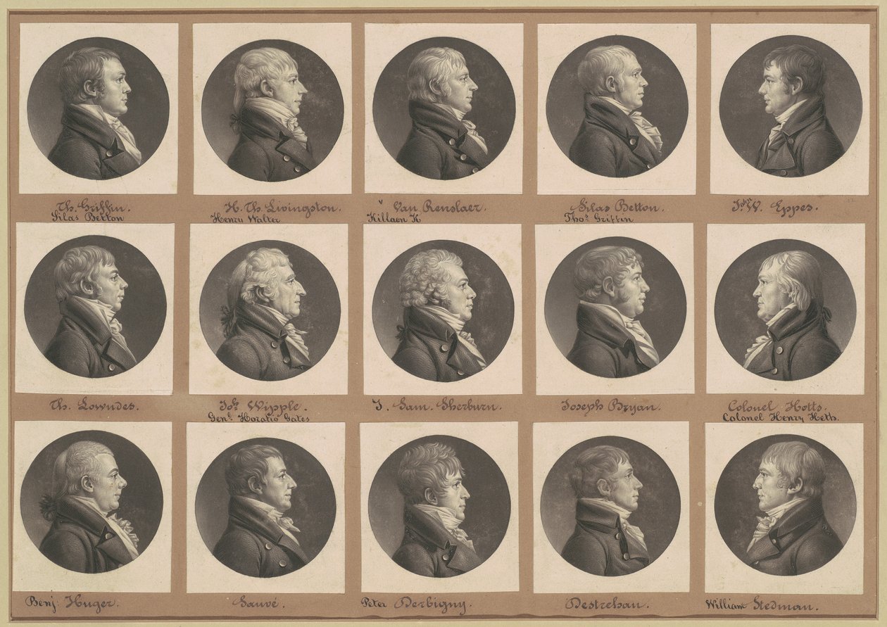 Saint-Mémin Portrégyűjtemény, 32. csoport alkotó: Charles B. J. Févret de Saint Mémin