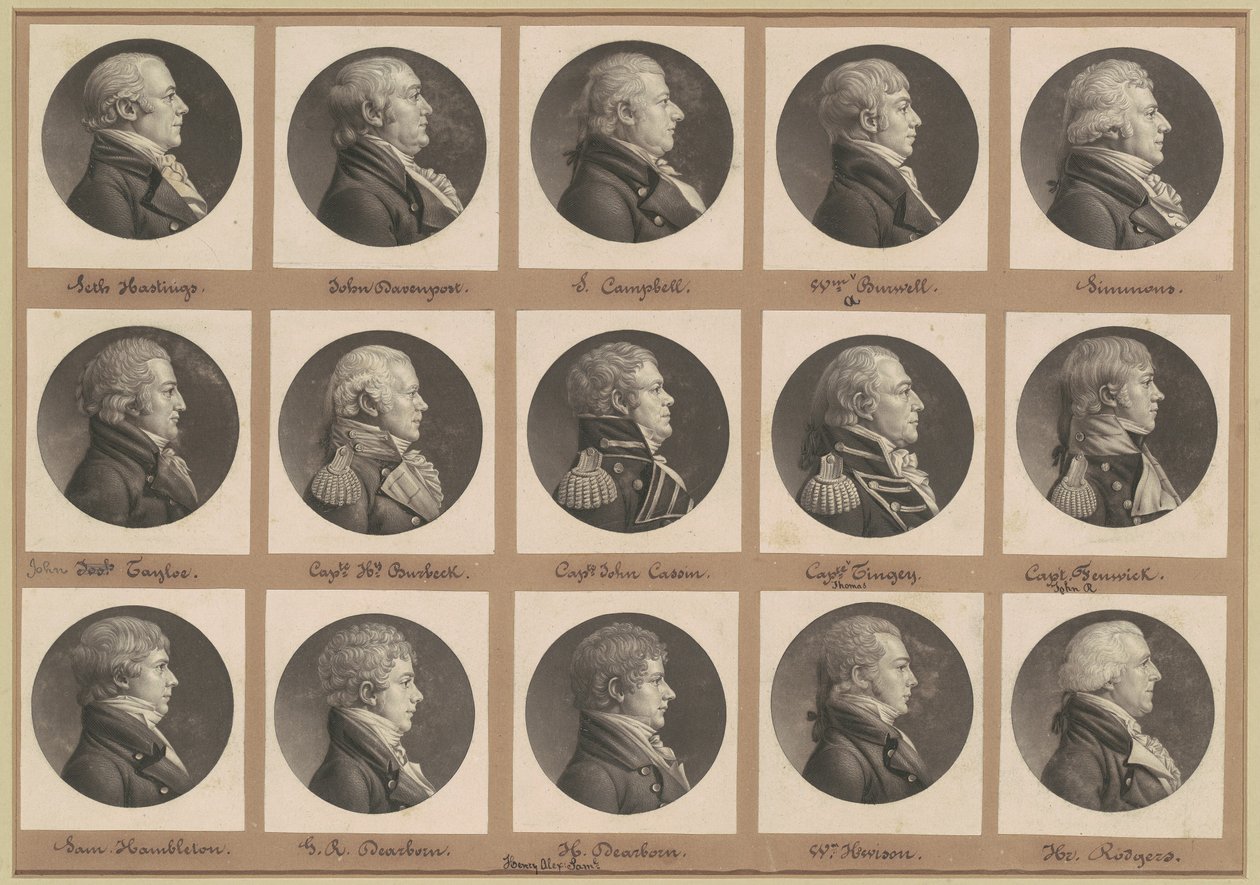 Saint-Mémin Portrégyűjtemény, 34. csoport alkotó: Charles B. J. Févret de Saint Mémin