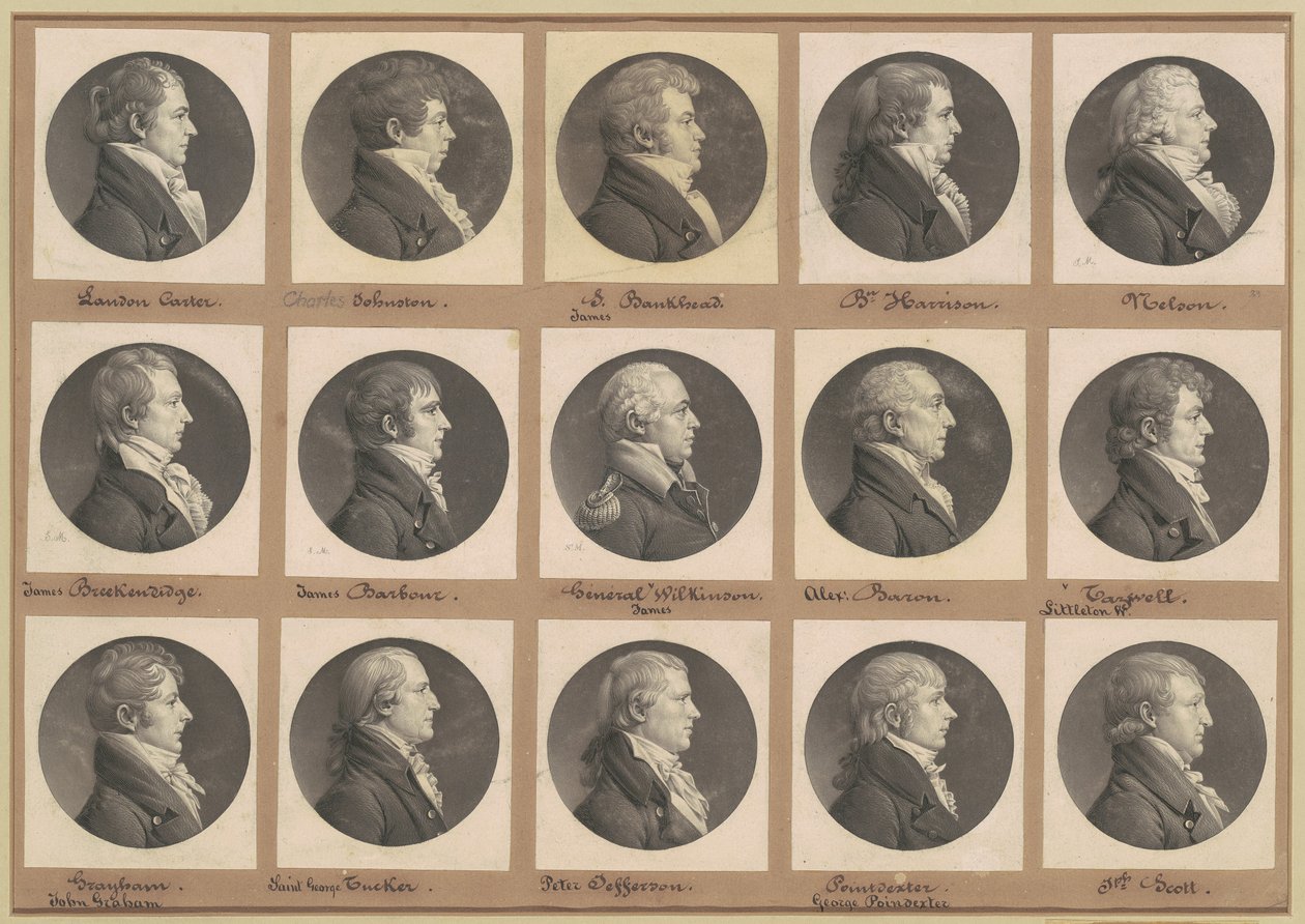 Saint-Mémin Portrégyűjtemény, 39. csoport alkotó: Charles B. J. Févret de Saint Mémin