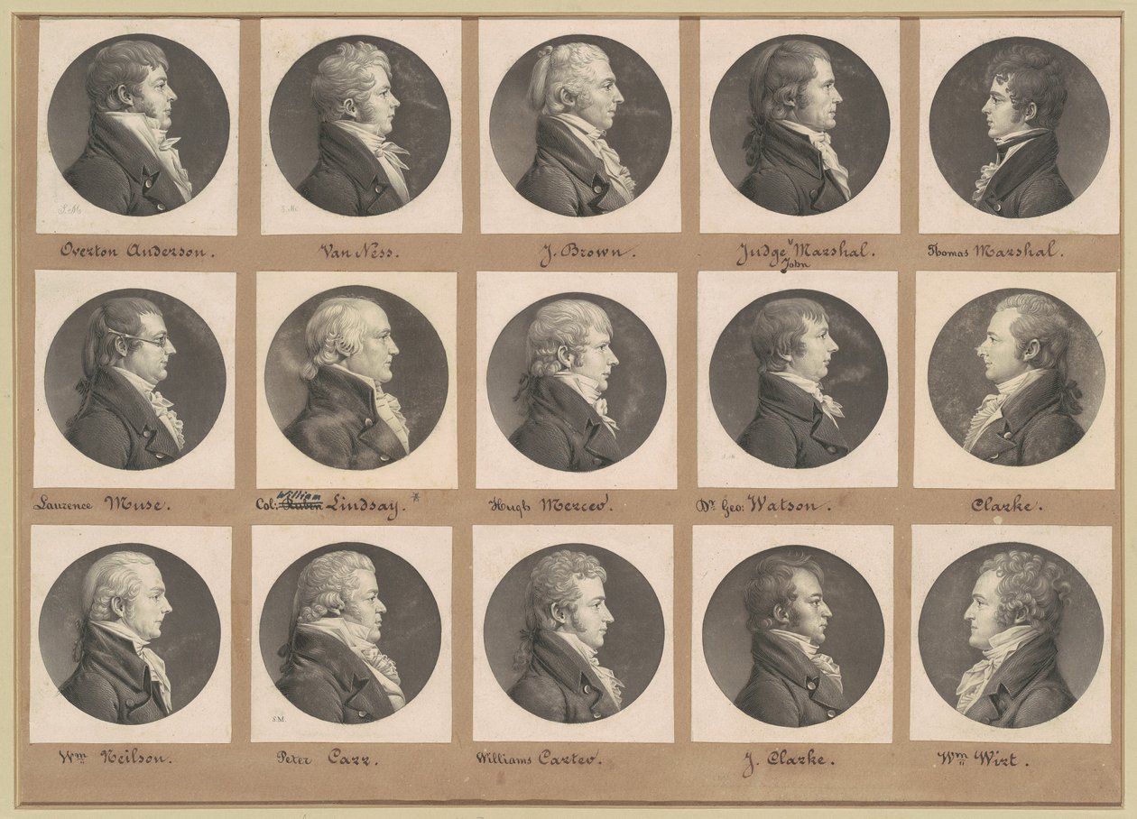 Saint-Mémin Portrégyűjtemény, 40. csoport alkotó: Charles B. J. Févret de Saint Mémin