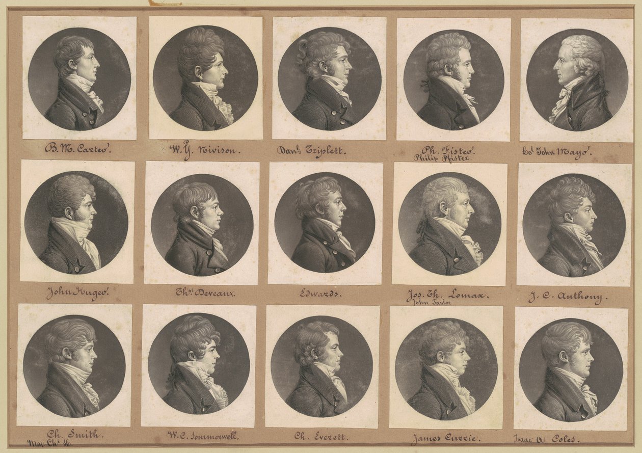 Saint-Mémin Portrégyűjtemény, 41. csoport alkotó: Charles B. J. Févret de Saint Mémin