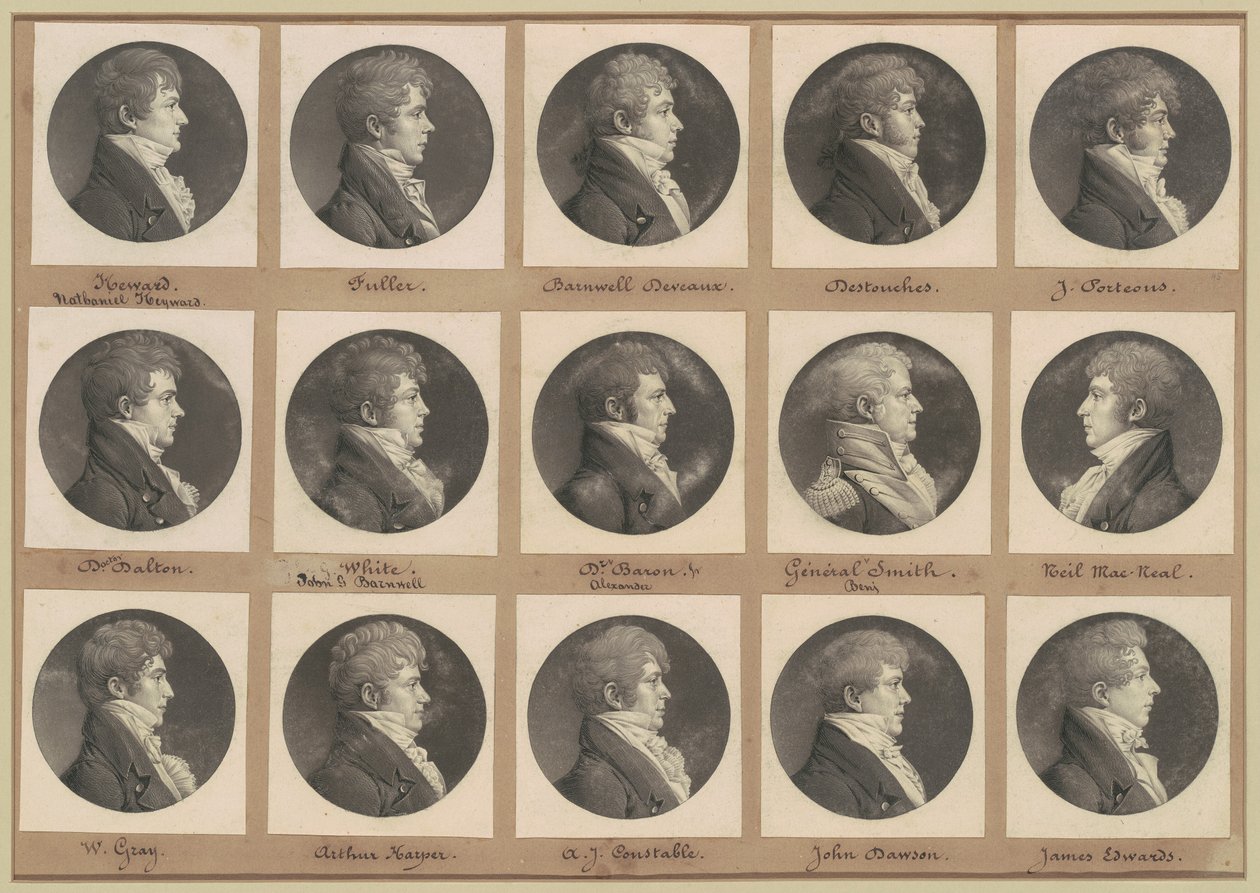 Saint-Mémin Portrégyűjtemény, 45. csoport alkotó: Charles B. J. Févret de Saint Mémin