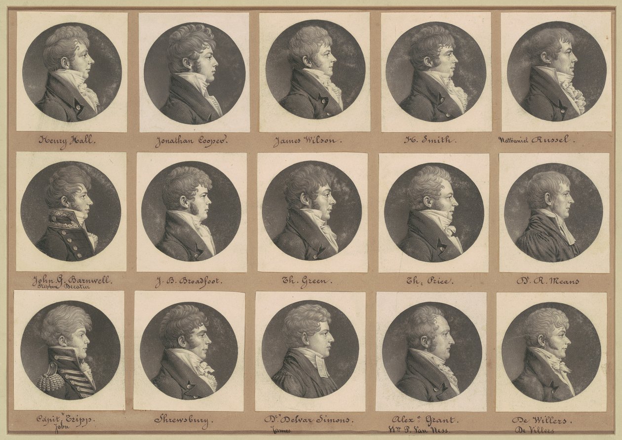 Saint-Mémin Portrégyűjtemény, 46. csoport alkotó: Charles B. J. Févret de Saint Mémin