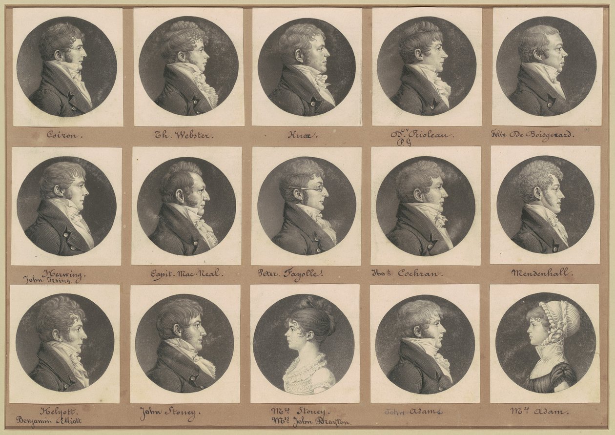 Saint-Mémin Portrégyűjtemény, 47. csoport alkotó: Charles B. J. Févret de Saint Mémin