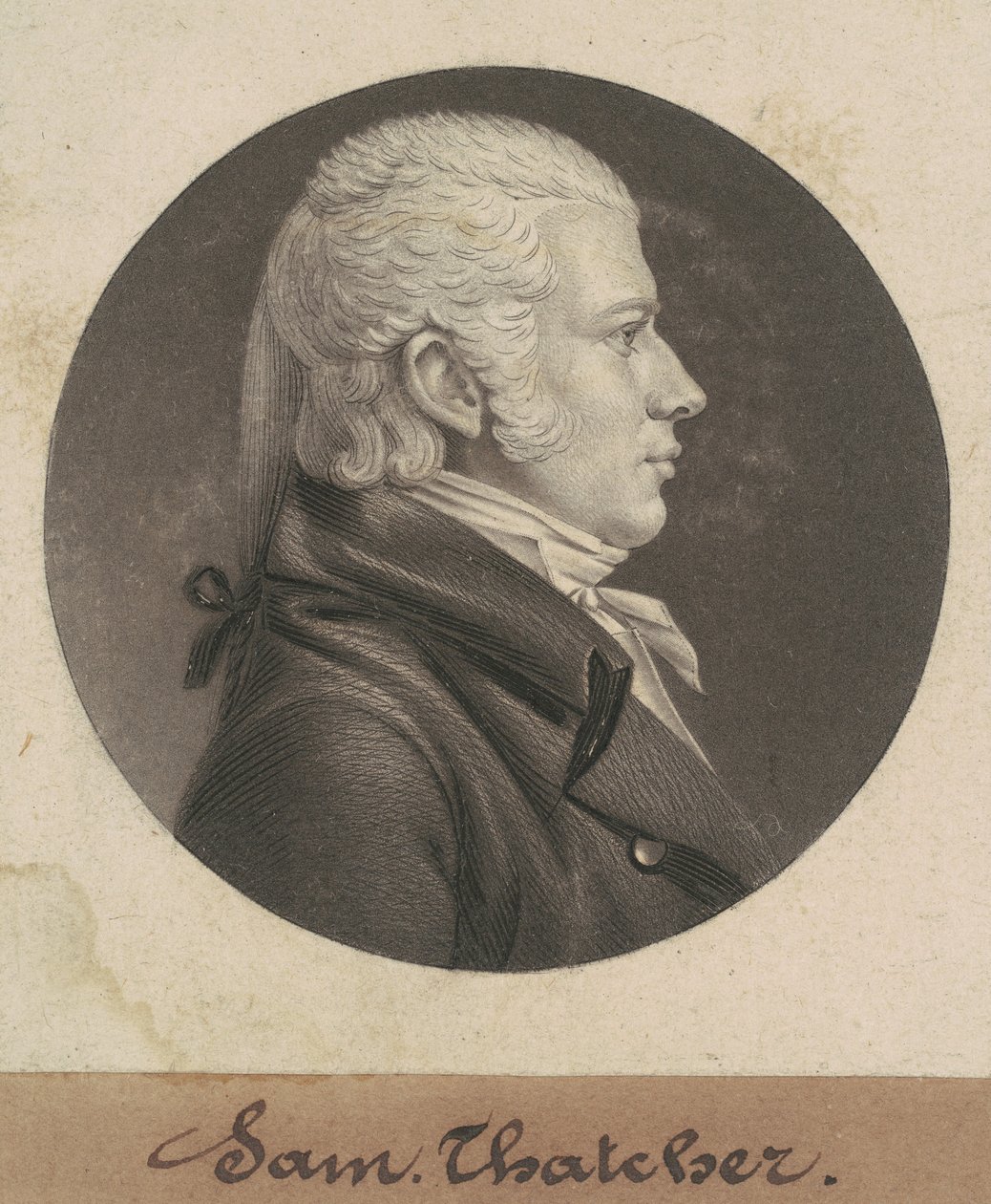 Samuel Thatcher alkotó: Charles B. J. Févret de Saint Mémin