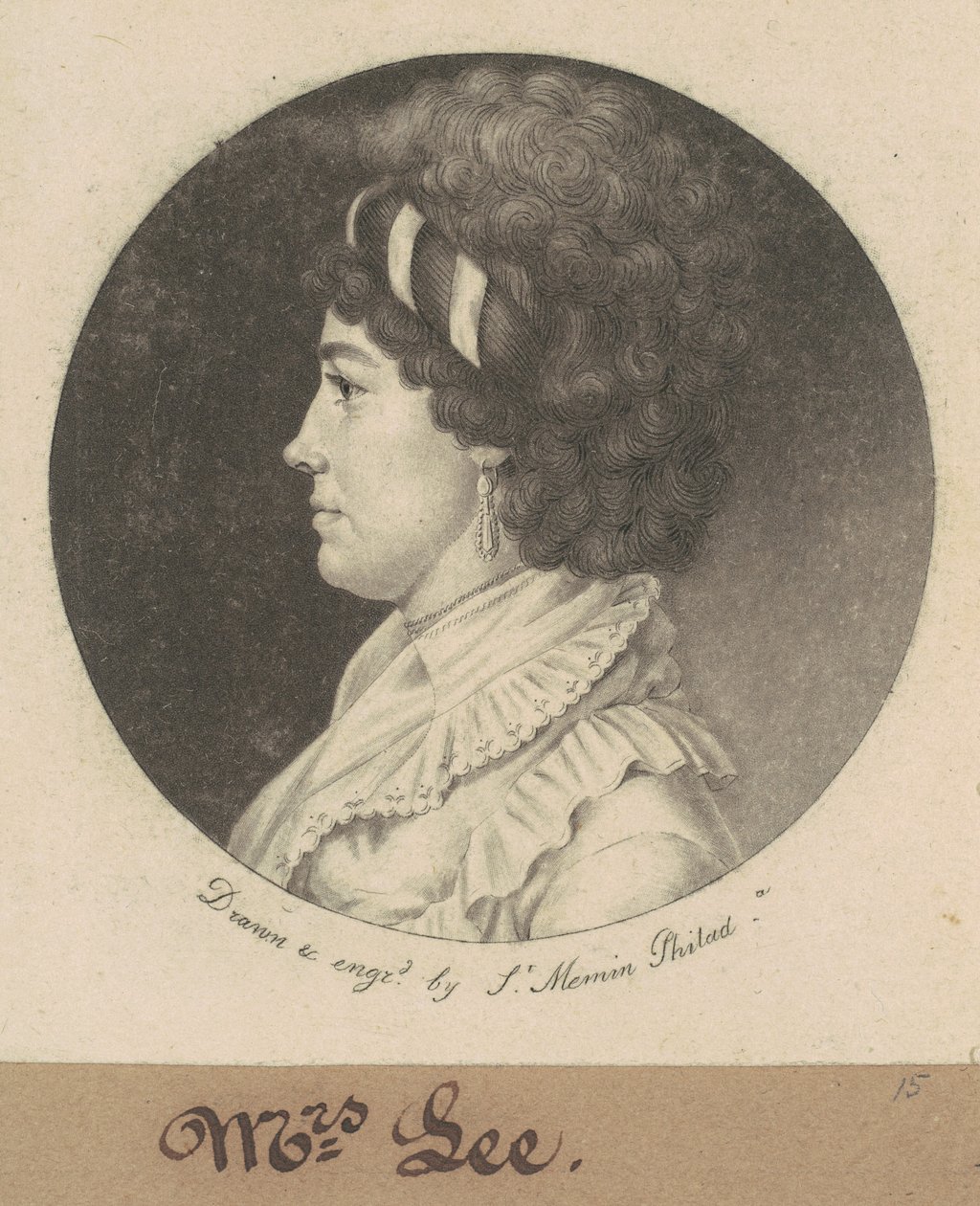 Temperance Hedge Lee alkotó: Charles B. J. Févret de Saint Mémin