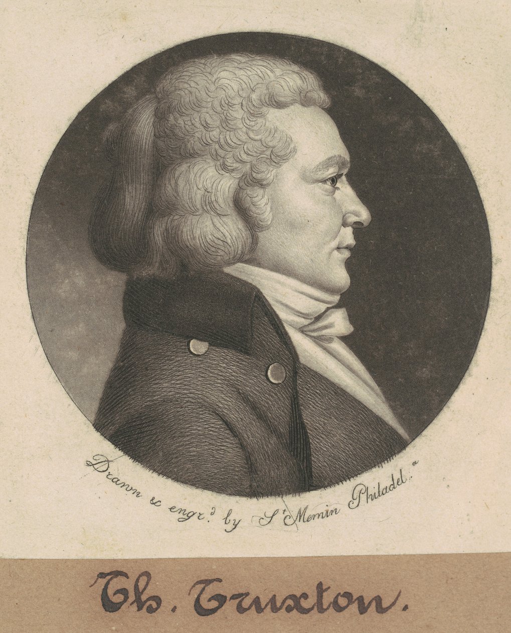 Thomas Truxtun alkotó: Charles B. J. Févret de Saint Mémin