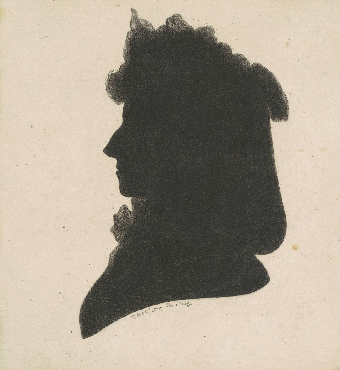 Azonosítatlan női sziluett alkotó: Charles B. J. Févret de Saint Mémin