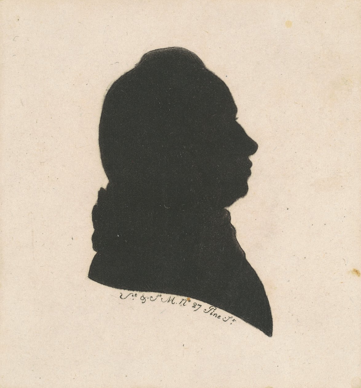 Azonosítatlan férfi sziluett alkotó: Charles B. J. Févret de Saint Mémin