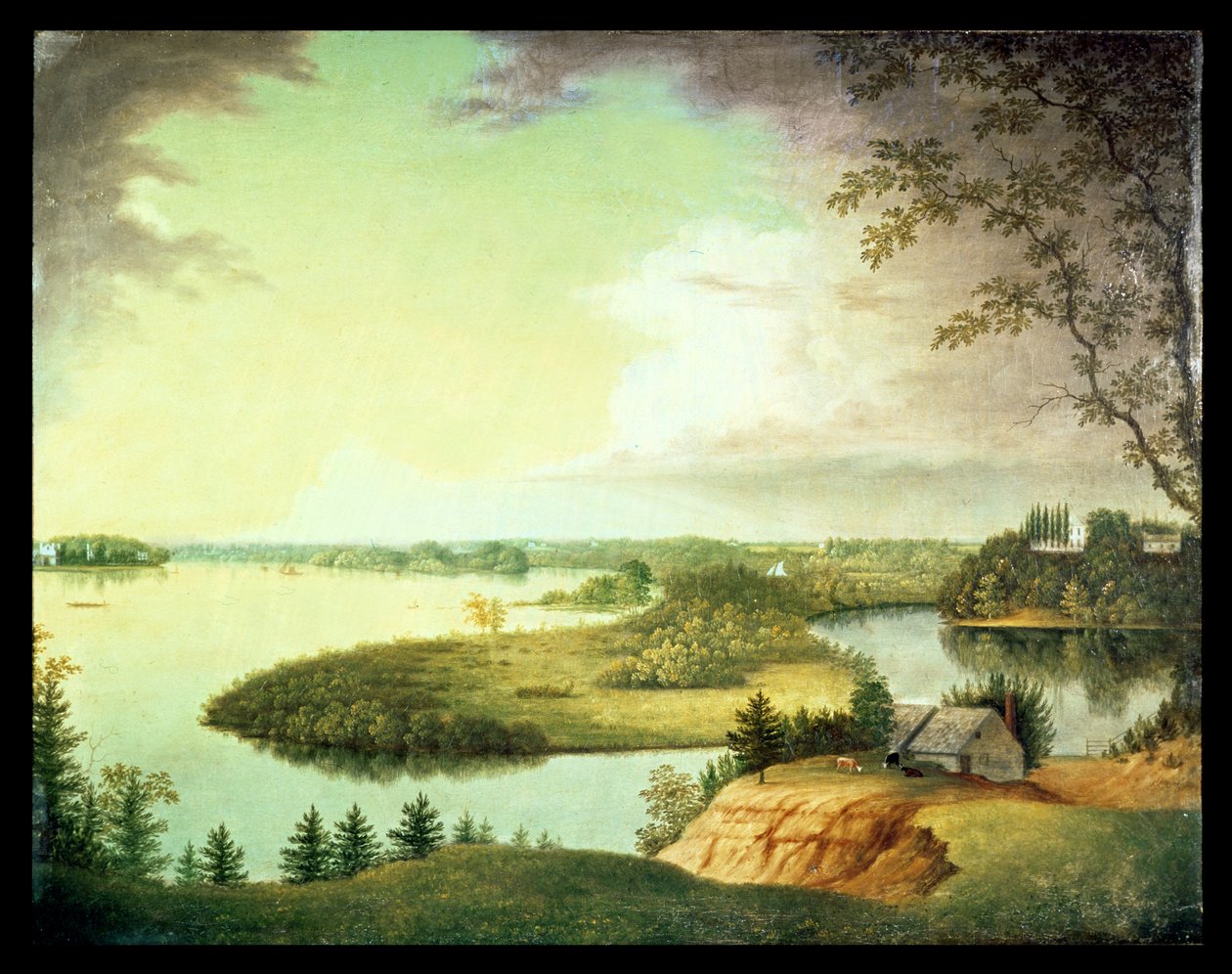 Delaware folyó, Bordentown közelében, New Jersey államban alkotó: Charles B. Lawrence