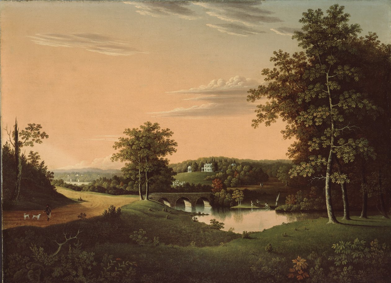 Point Breeze, Joseph-Napoléon Bonaparte birtoka, Bordentown, New Jersey, 1817-20 alkotó: Charles B. Lawrence