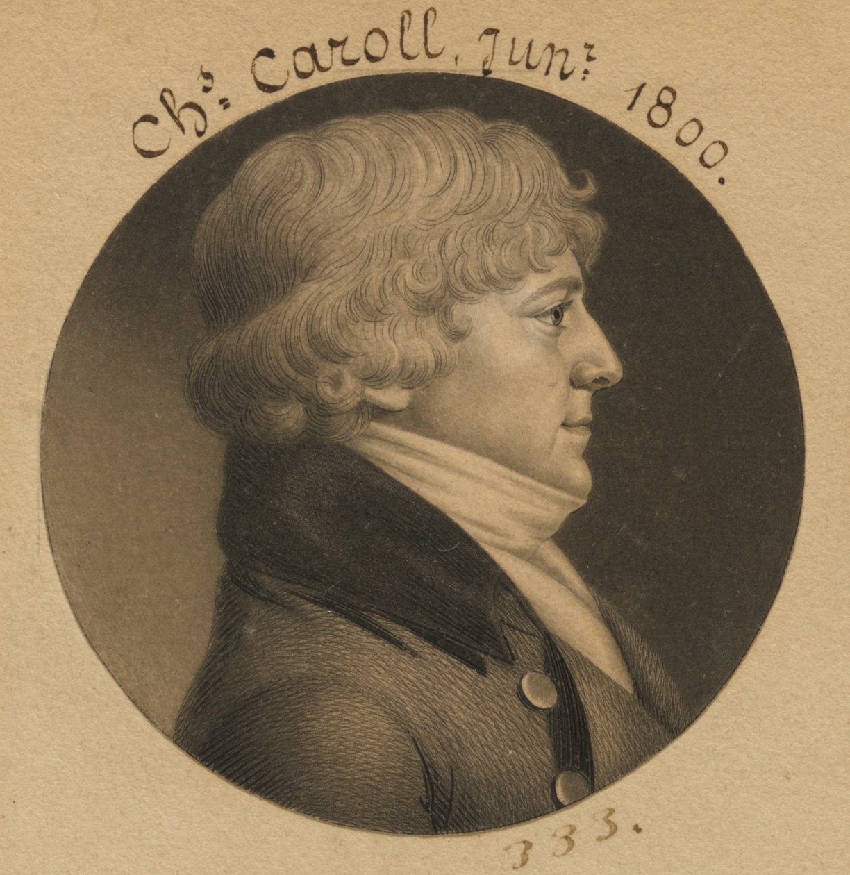 Charles Carroll Jr. alkotó: Charles Balthazar Julien Févret de Saint-Mémin
