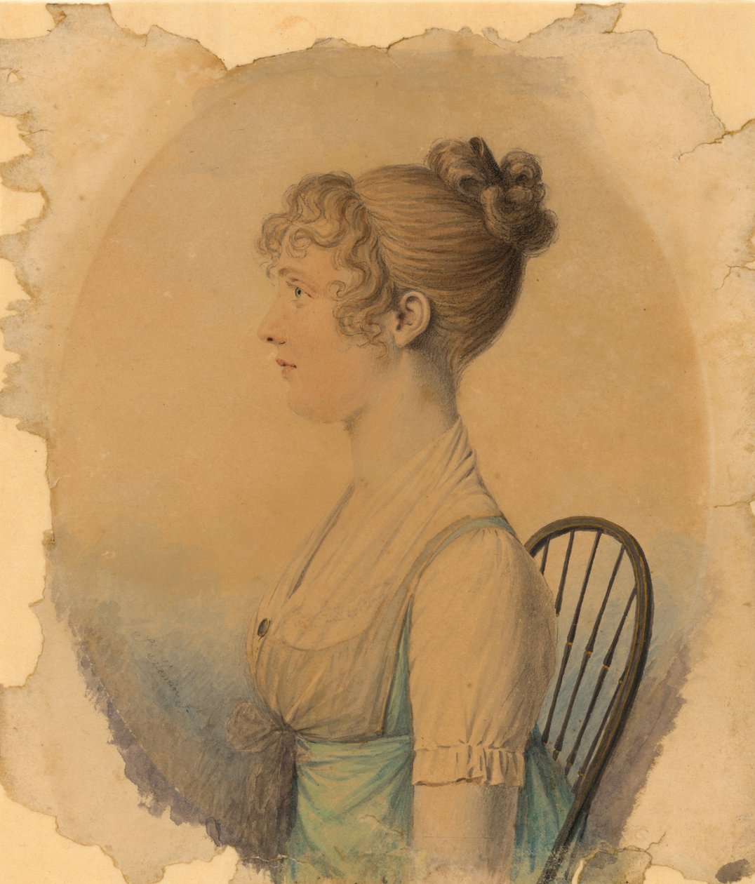 Elizabeth Lonsdale Kay Daingerfield alkotó: Charles Balthazar Julien Févret de Saint-Mémin