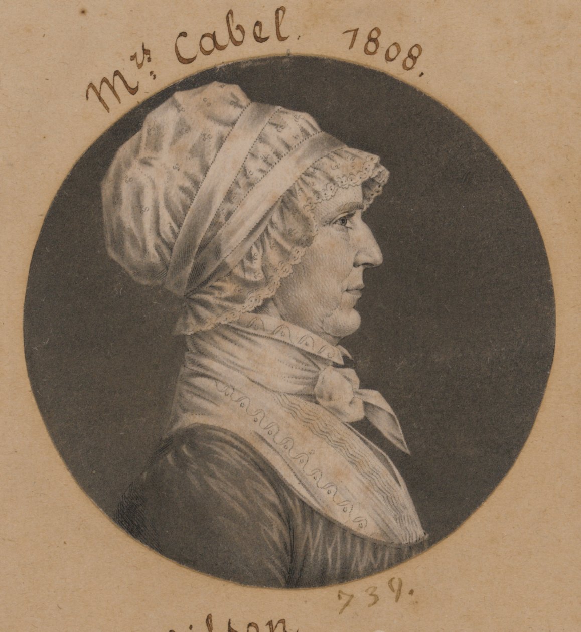 Hannah Carrington Cabell alkotó: Charles Balthazar Julien Févret de Saint-Mémin