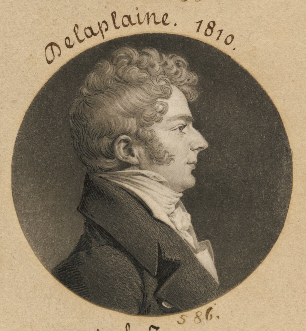 John F. Delaplaine alkotó: Charles Balthazar Julien Févret de Saint-Mémin