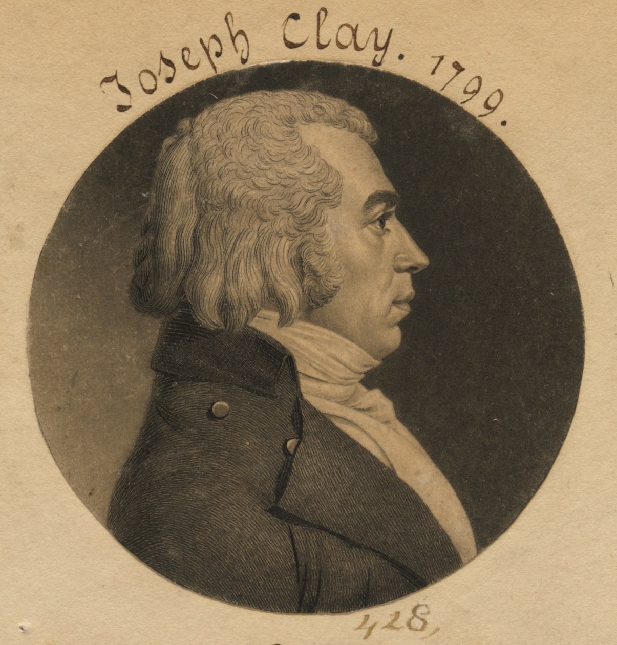 Joseph Clay alkotó: Charles Balthazar Julien Févret de Saint-Mémin