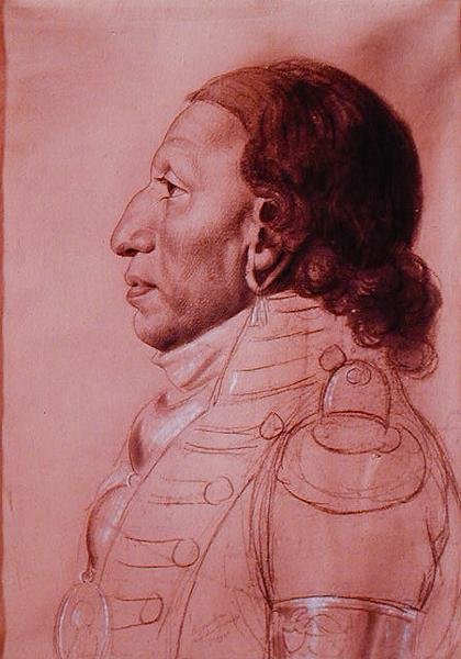 Payouska, a Great Osages főnöke alkotó: Charles Balthazar Julien Févret de Saint Mémin