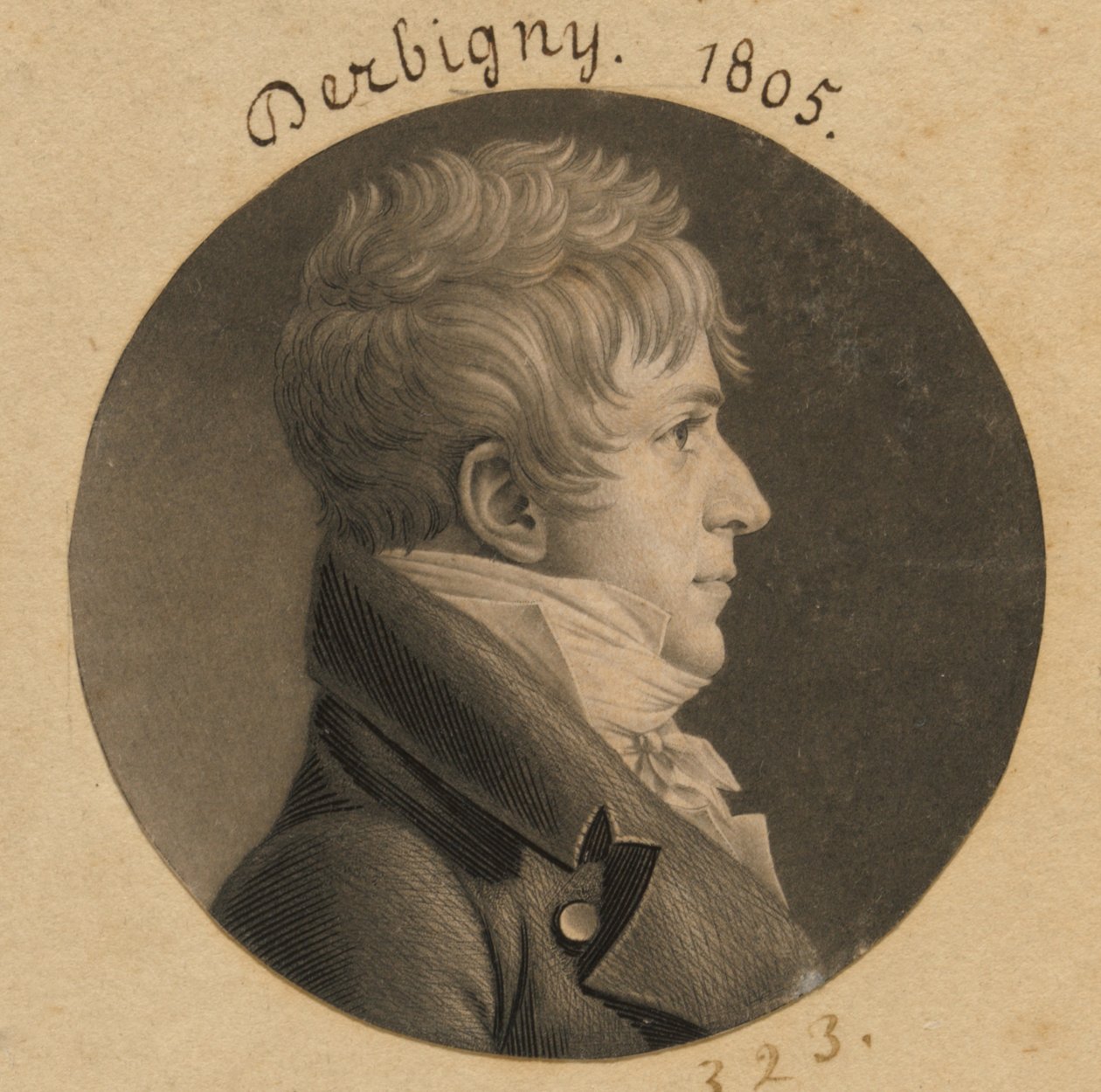 Pierre Auguste Charles Bourguignon Derbigny alkotó: Charles Balthazar Julien Févret de Saint-Mémin