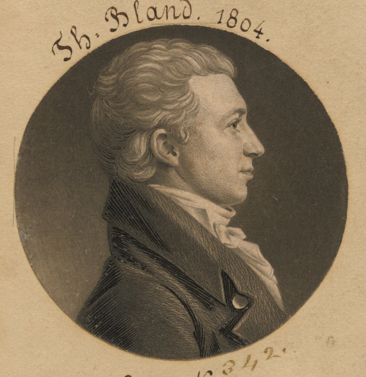 Theodorick Bland alkotó: Charles Balthazar Julien Févret de Saint-Mémin