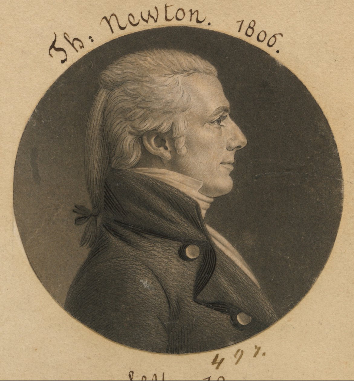 Thomas Newton, Jr. alkotó: Charles Balthazar Julien Févret de Saint-Mémin