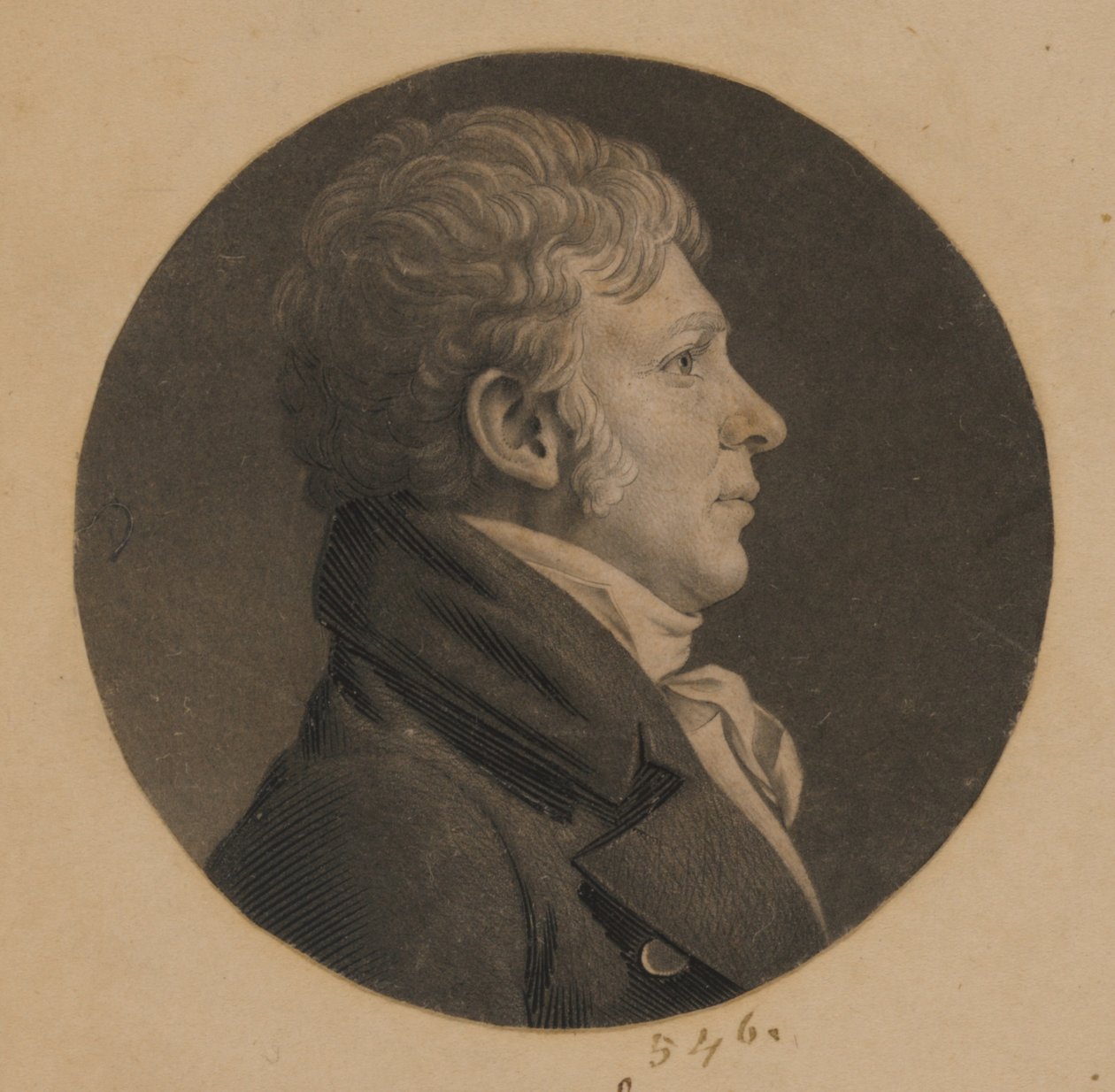 Azonosítatlan férfi alkotó: Charles Balthazar Julien Févret de Saint-Mémin