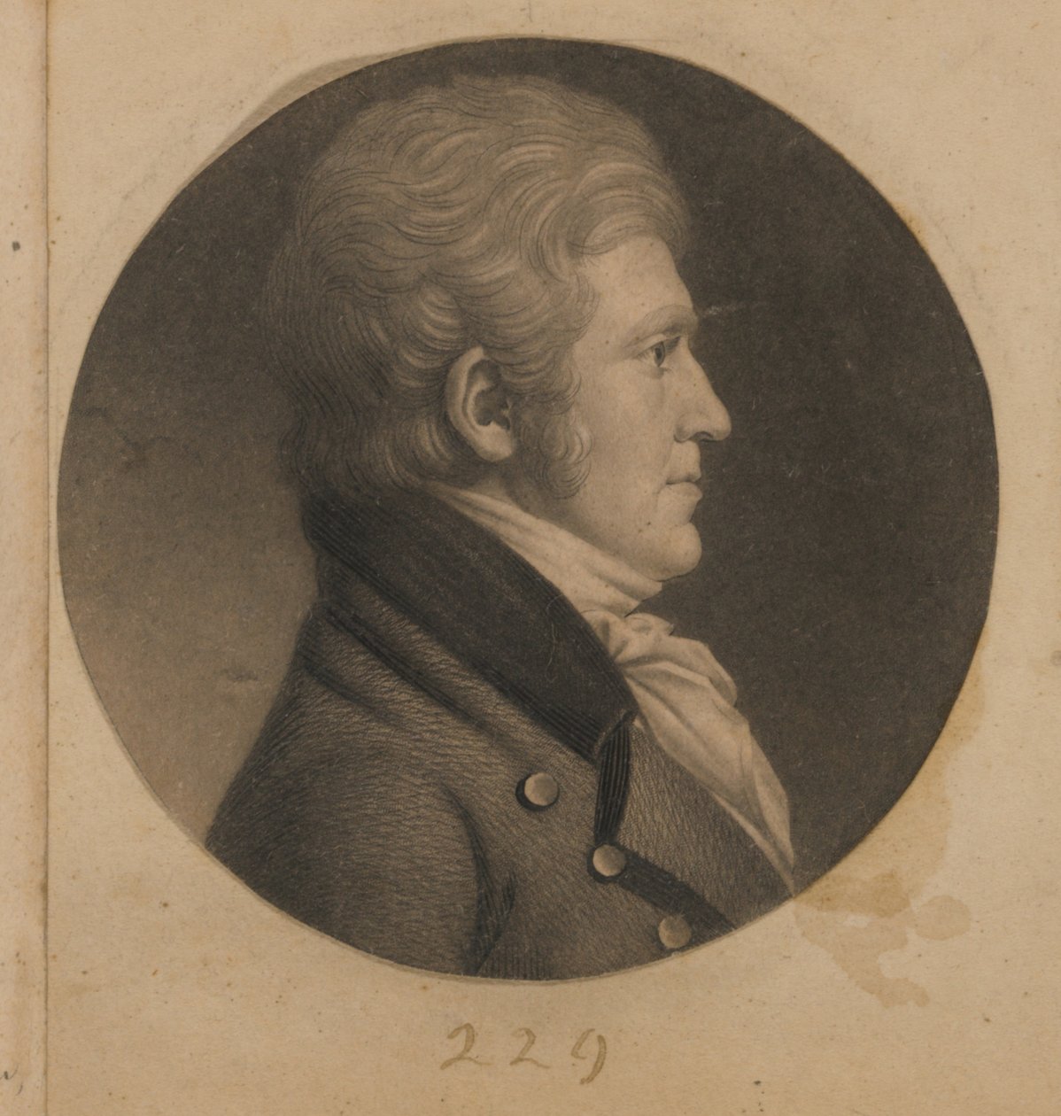 Azonosítatlan férfi alkotó: Charles Balthazar Julien Févret de Saint-Mémin