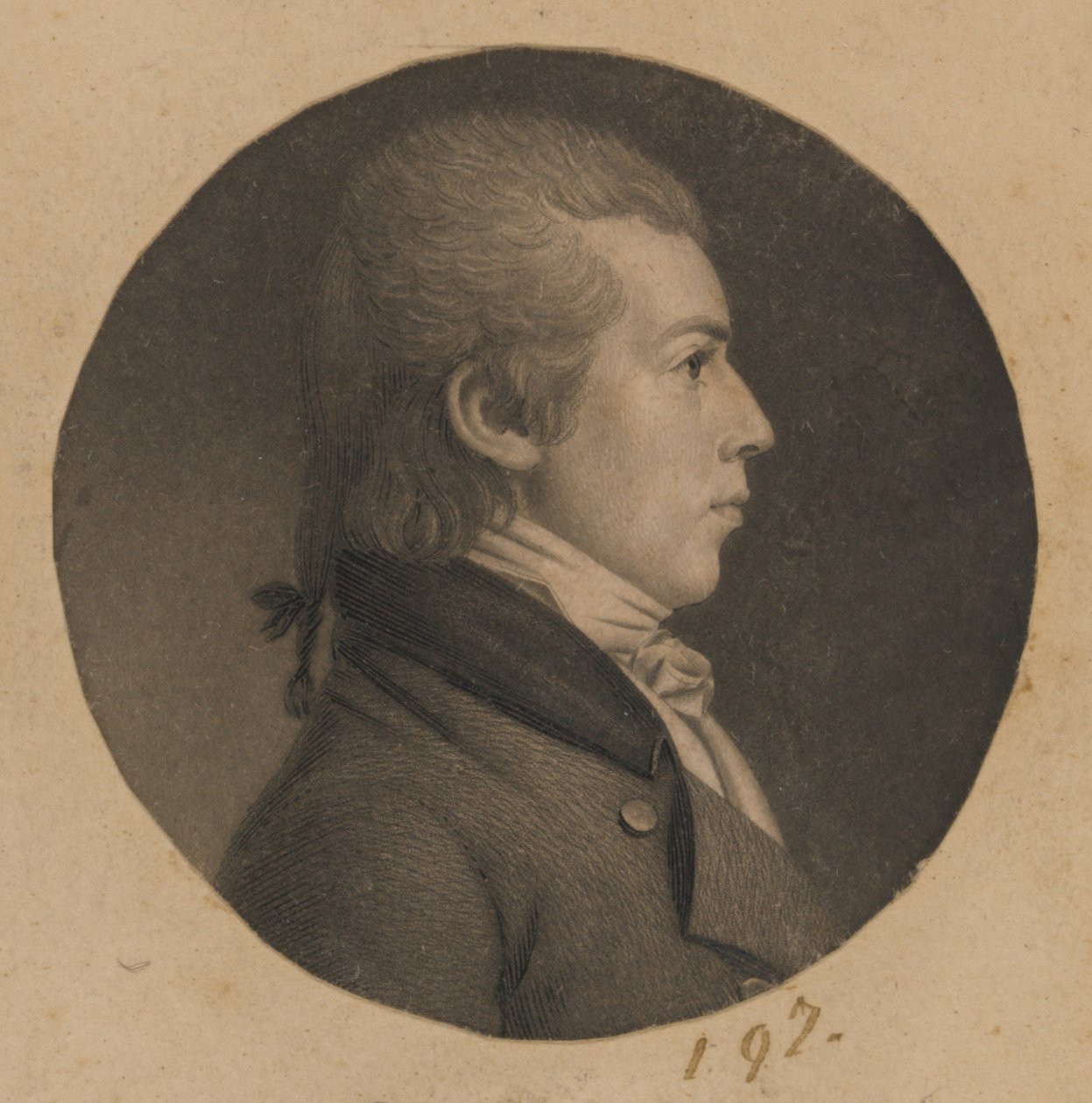 Ismeretlen férfi alkotó: Charles Balthazar Julien Févret de Saint-Mémin