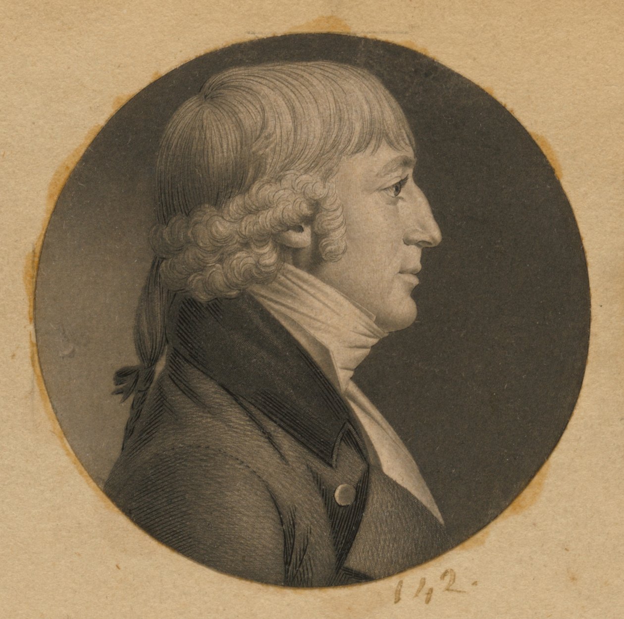 Azonosítatlan férfi alkotó: Charles Balthazar Julien Févret de Saint-Mémin