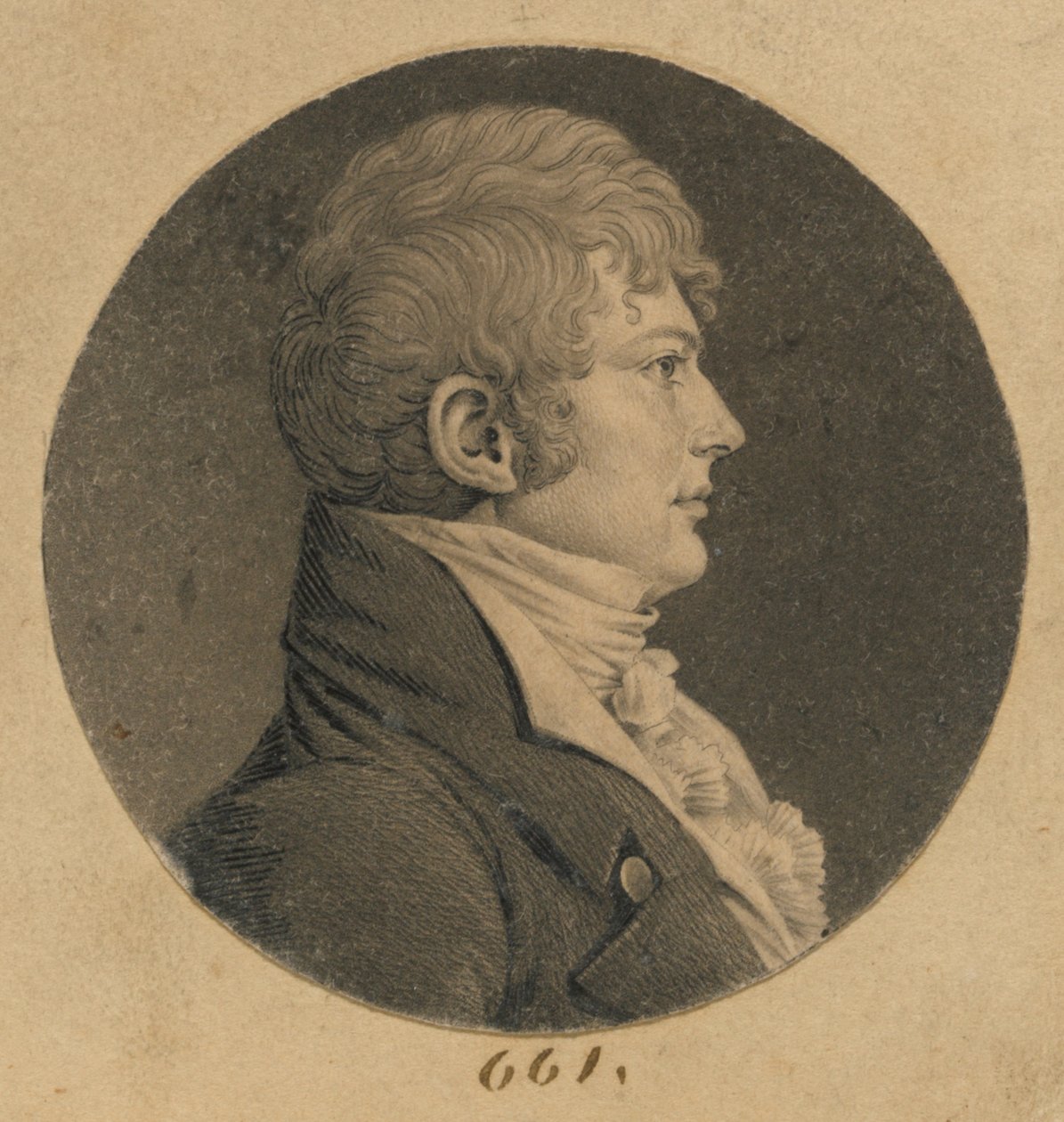 Azonosítatlan férfi alkotó: Charles Balthazar Julien Févret de Saint-Mémin
