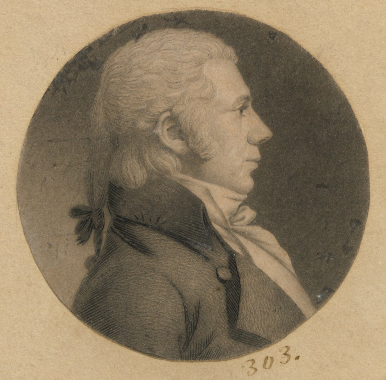 Ismeretlen férfi alkotó: Charles Balthazar Julien Févret de Saint-Mémin